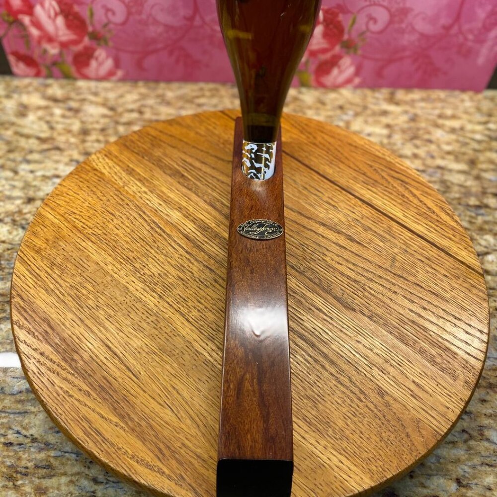 Carved Wood Single Bottle Wine Holder ~ The Valley Forge Company, Zimbabwe